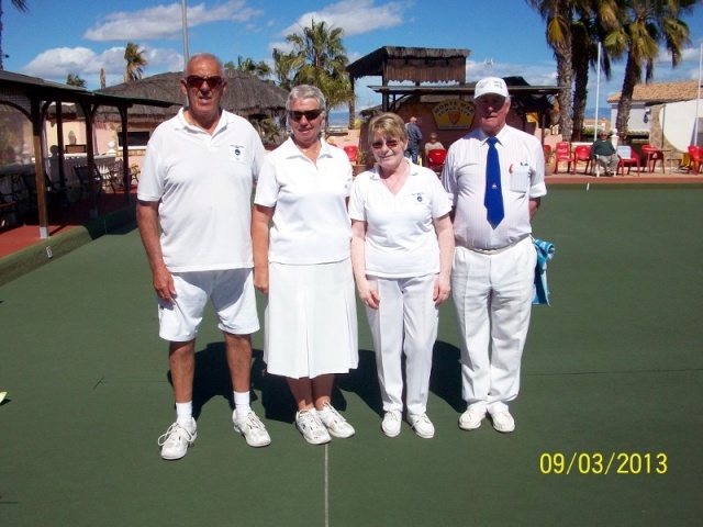 Fours winners Joe &amp; Diane Ridley, Stan Routledge &amp; Janet Gatward.JPG